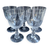 5 baccarat water glasses – art nouveau