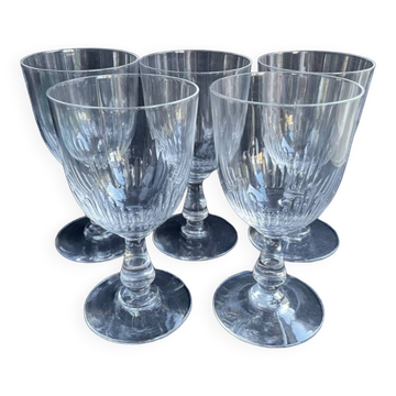 5 verres à eau baccarat – art nouveau