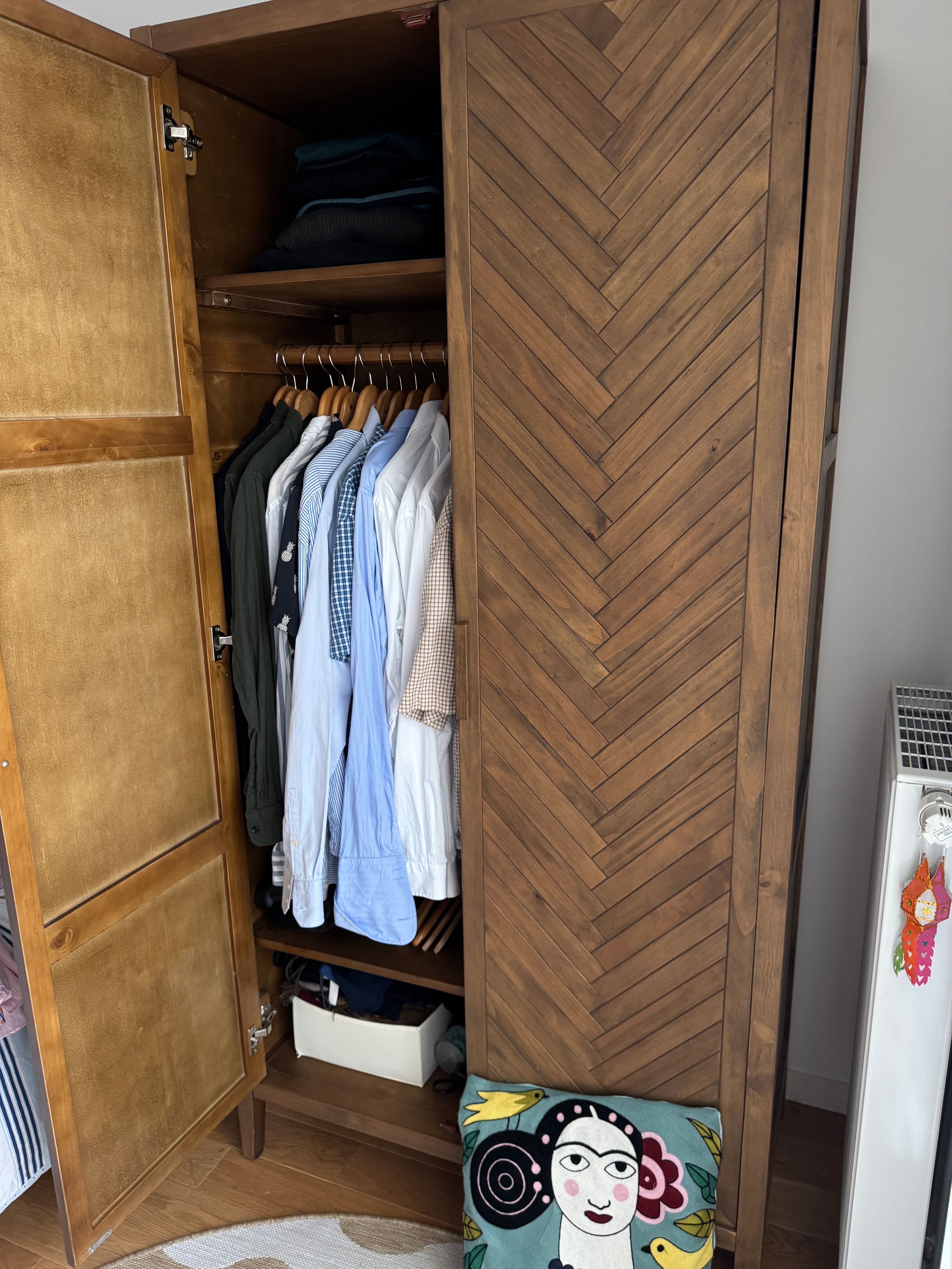 Armoire 2 portes en pin massif