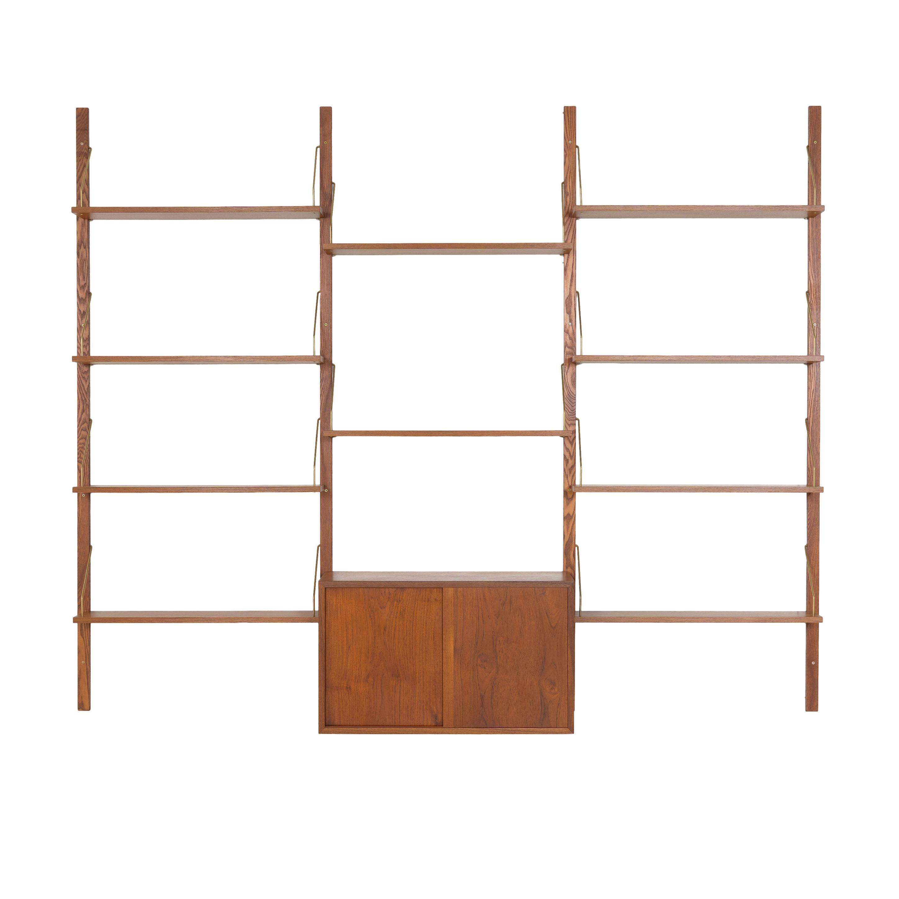 Teak modular shelving unit, Danish design, 1960s, made in Denmark