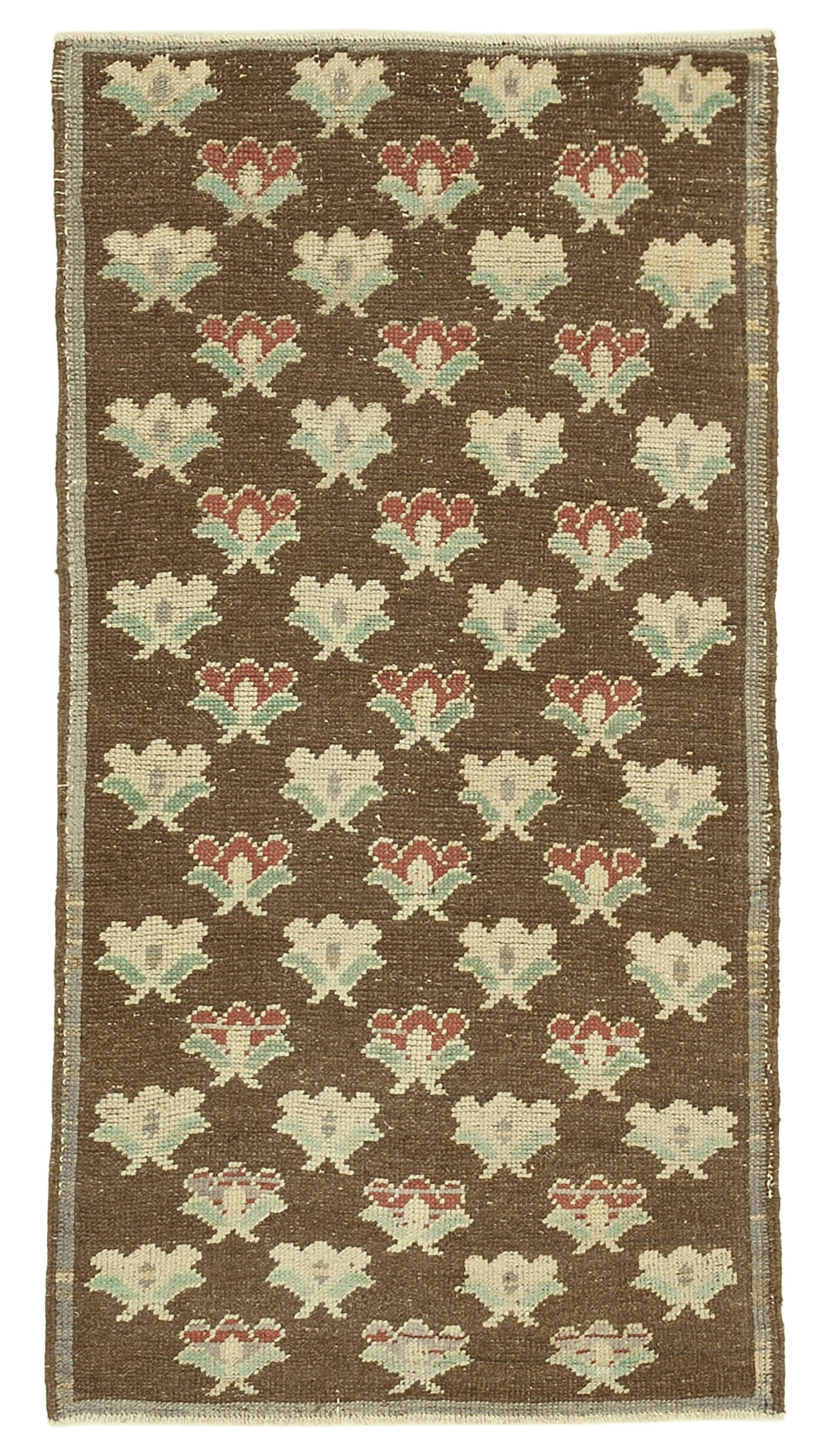 1950s Hand-Knotted One-of-a-Kind Turkish Beige Rug 84 cm x 160 cm