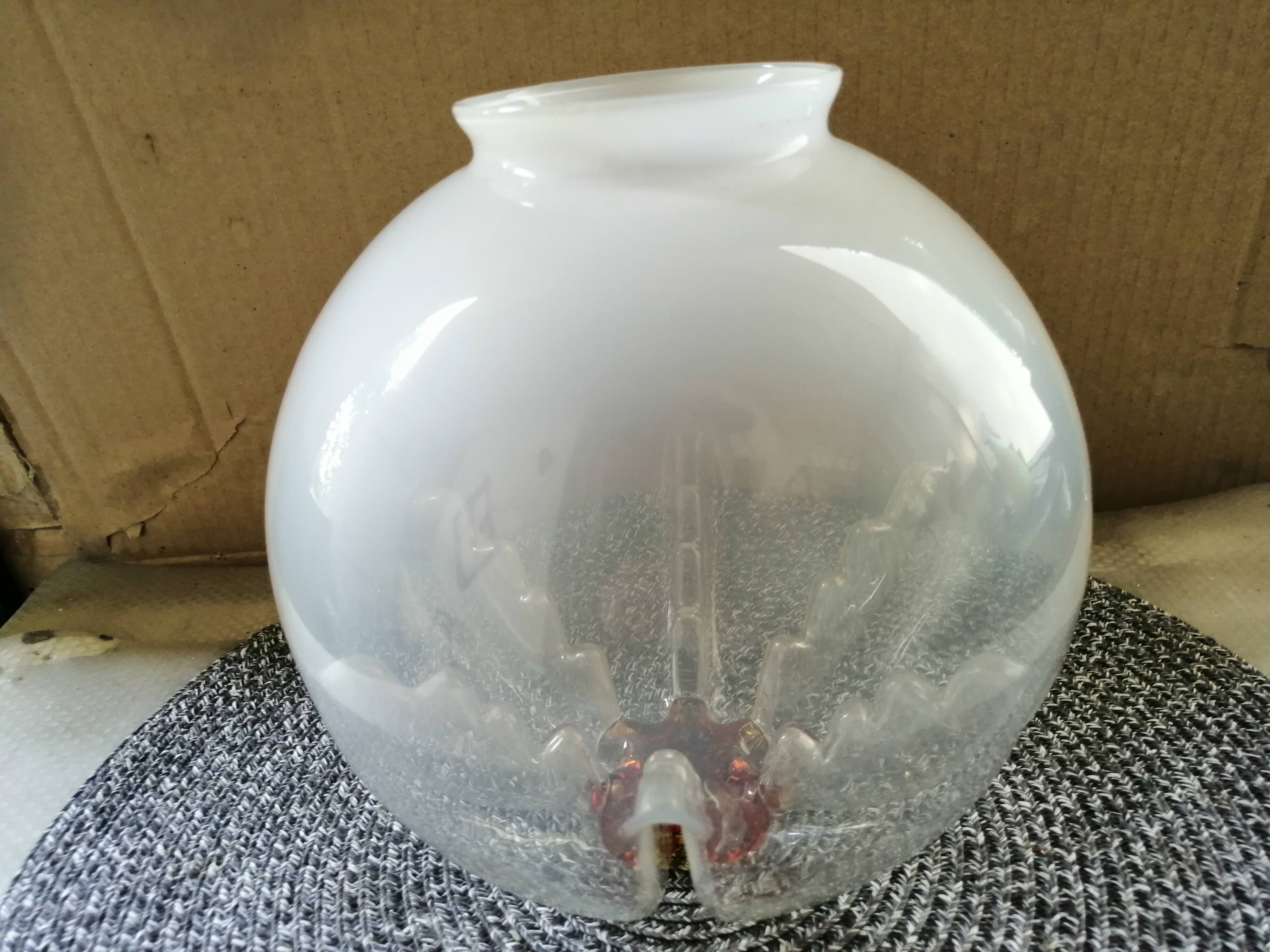 Suspension globe verre Mazzega Murano 70'