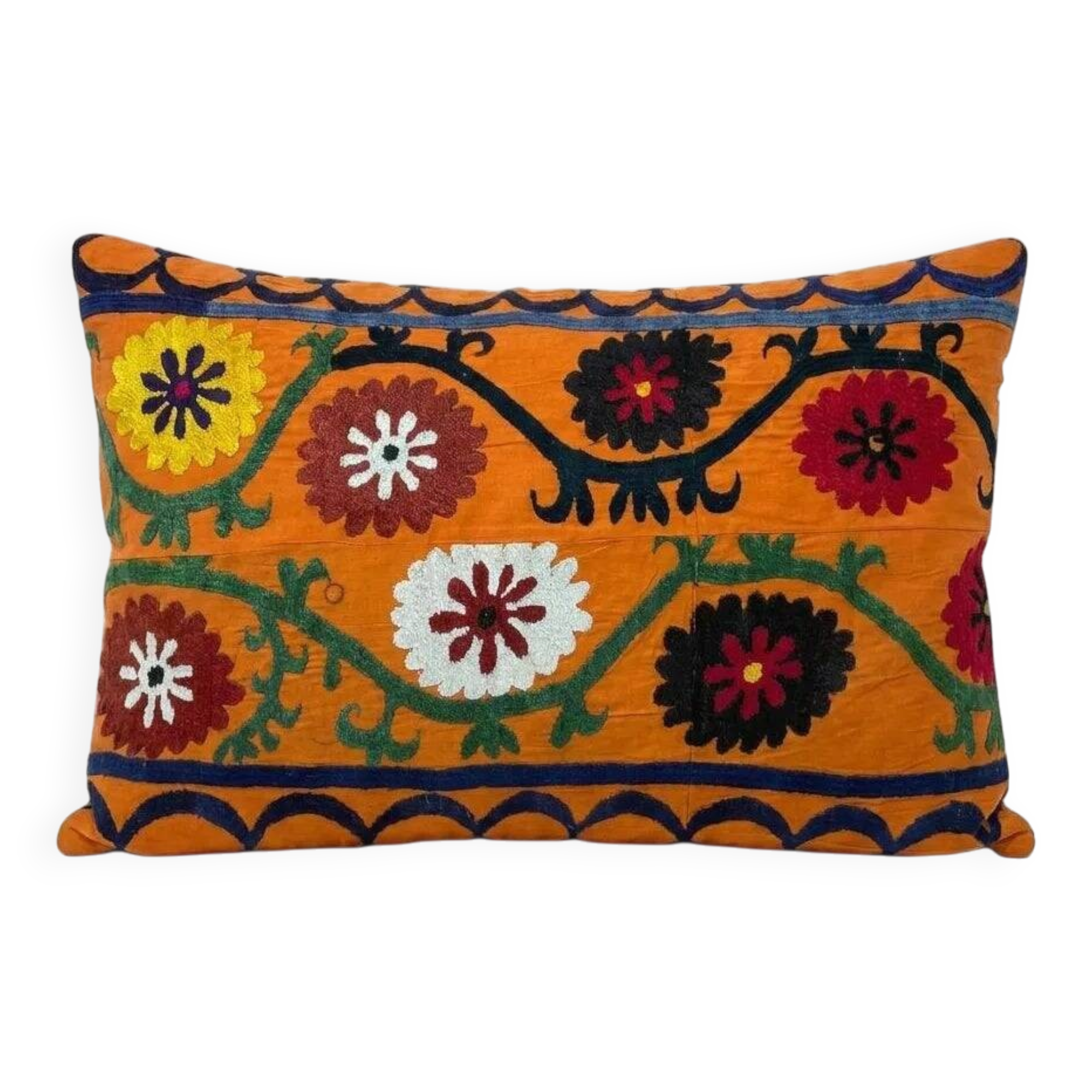 Vintage embroidered cushion cover 46x66 cm