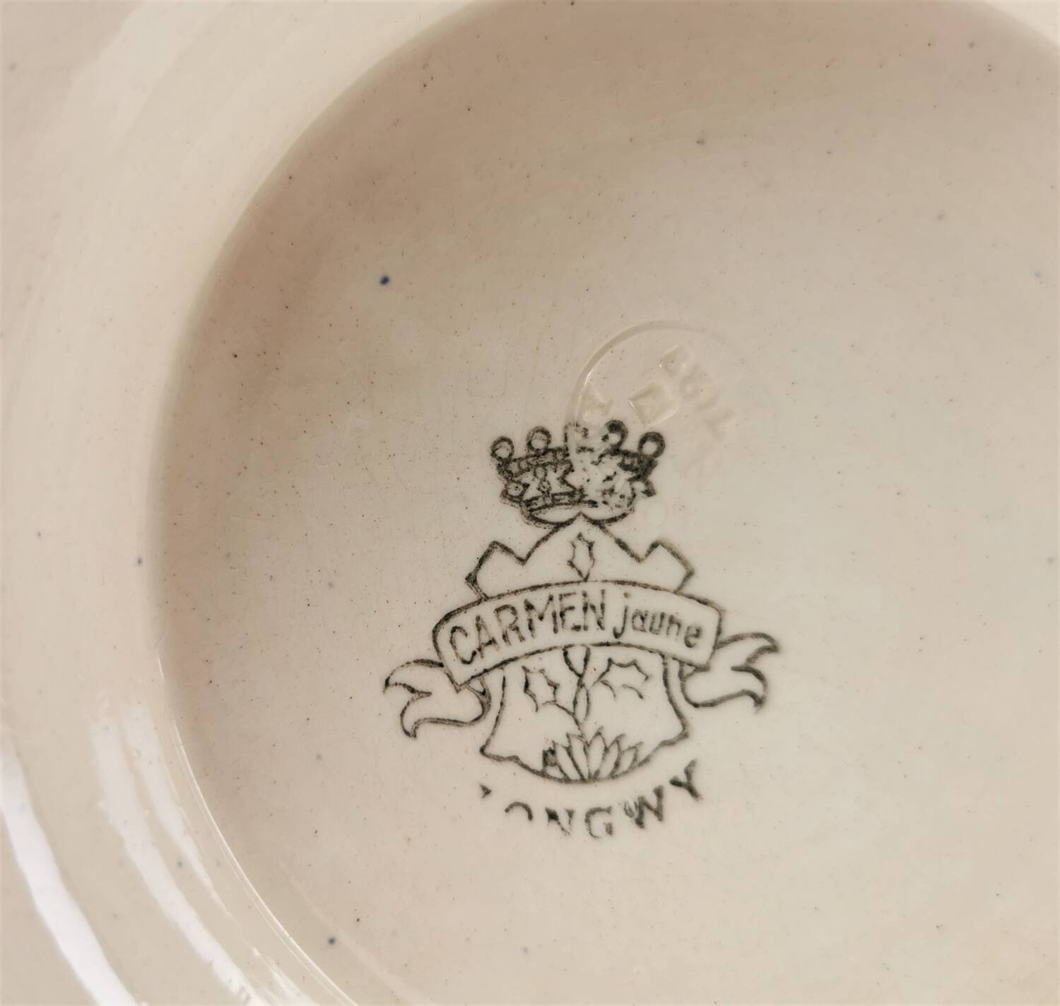 3 plats de service Longwy Carmen jaune