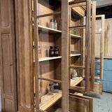 Showcase bookcase early XX th in solid oak