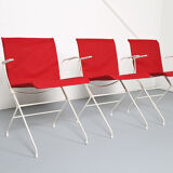 French mid-century vintage garden set designed by Raoul Guys (attributed) 3 chairs and a table