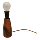 Very rare table lamp in turned wood by Stig Petterson Sweden 1950s.