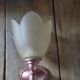 Wall lamp tulip paste frosted glass cast iron pink copper