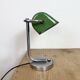 Vintage Green Enamel Banker Lamp, 1950s