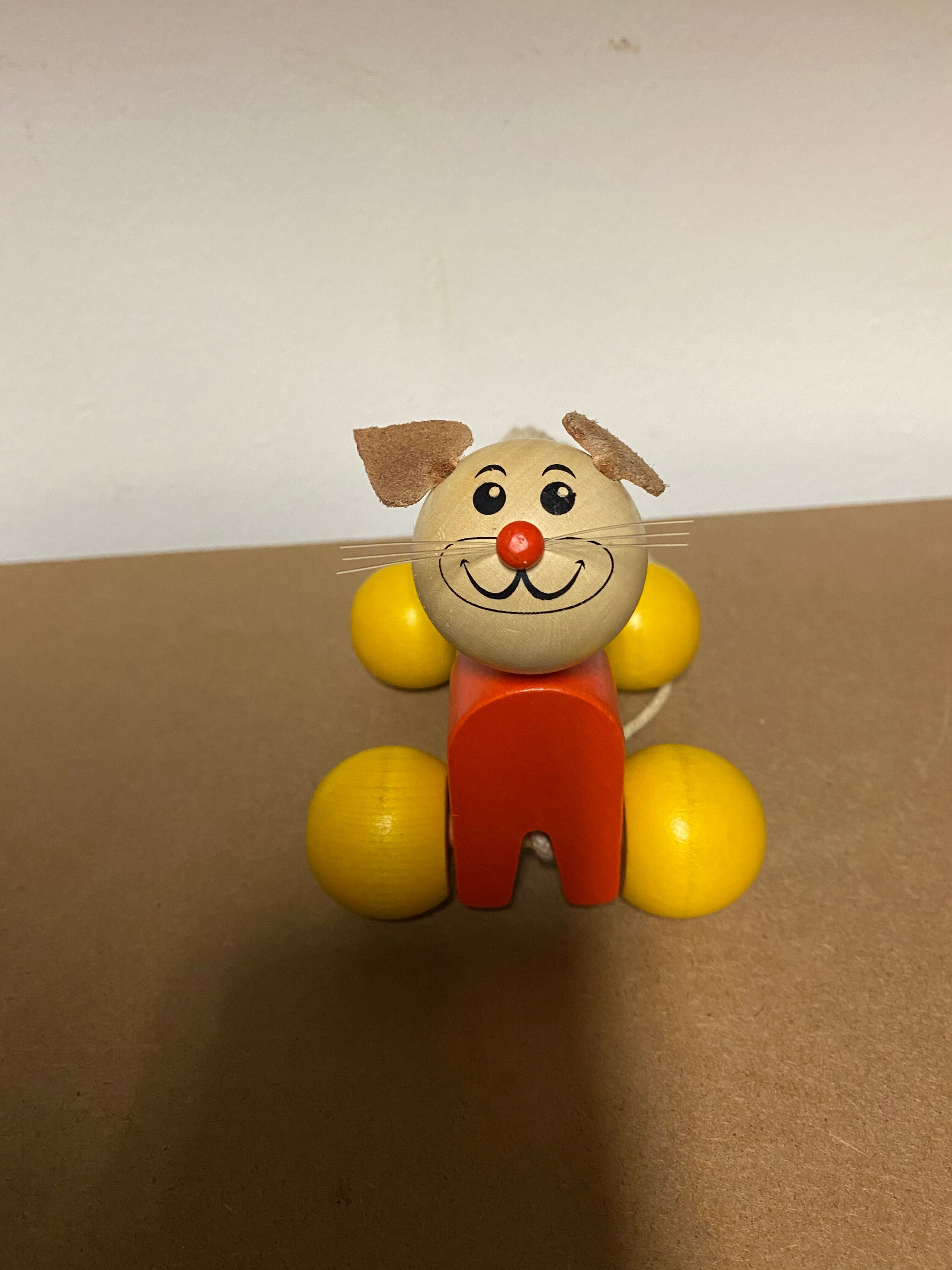 Old wooden toy to pull