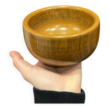 Vintage Japanese bowl in solid turned and varnished wood