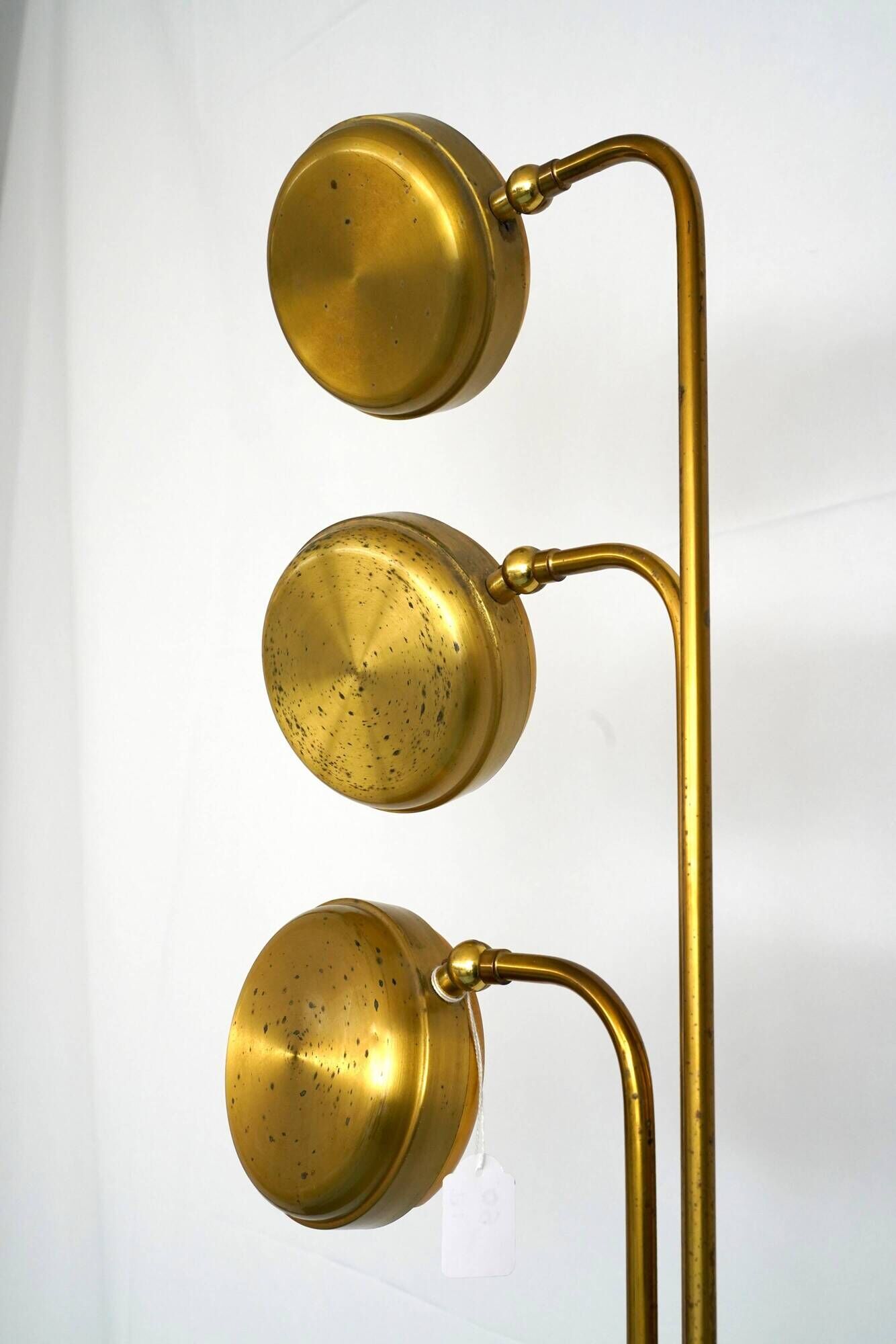 Italian vintage three arms brass floor lamp by Goffredo Reggiani