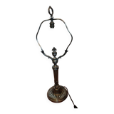 Victorian silver-plated bronze lamp base.