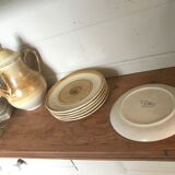 Six sandstone dessert plates by Longchamp