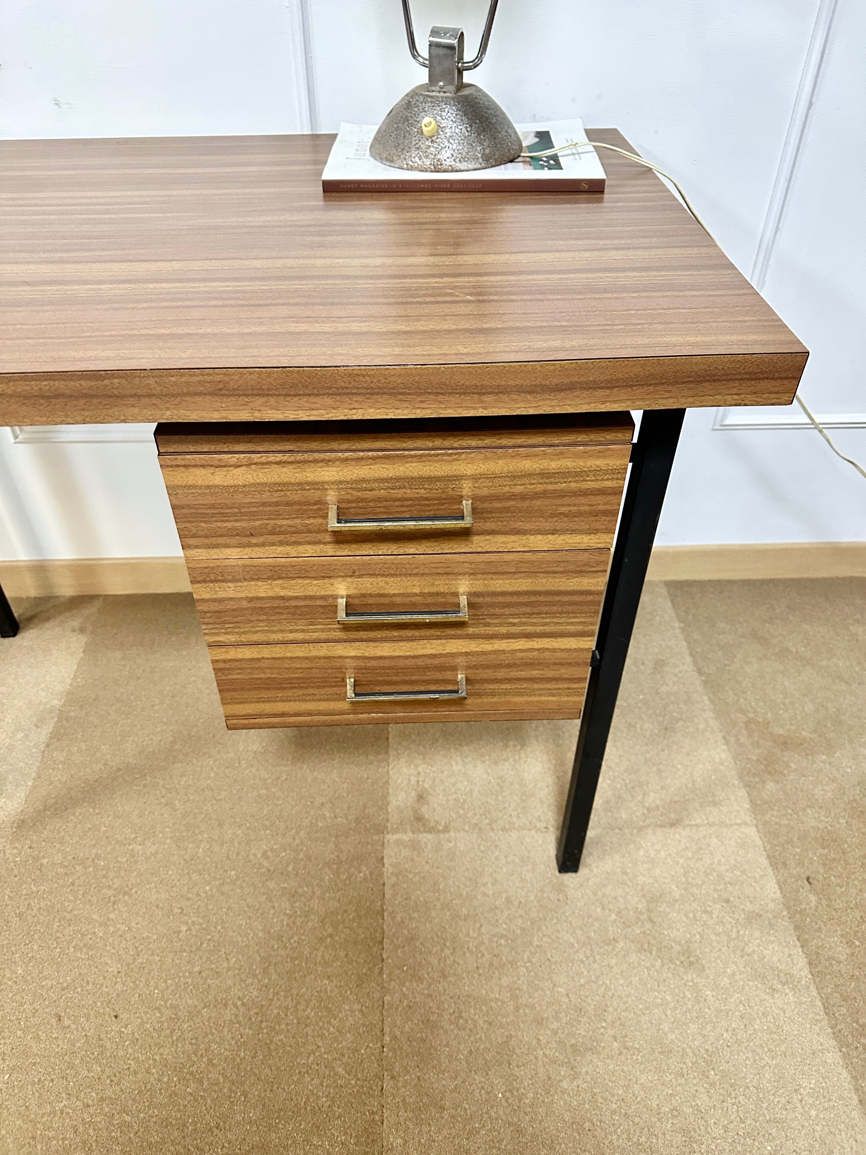 Vintage desk feet black metal