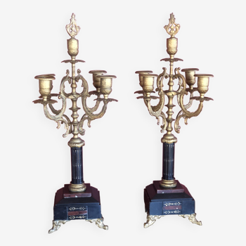 Pair of old candlesticks