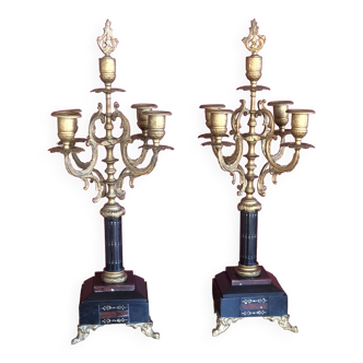 Pair of old candlesticks