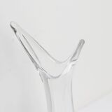 Blown crystal vase Art Vannes France 43 cm