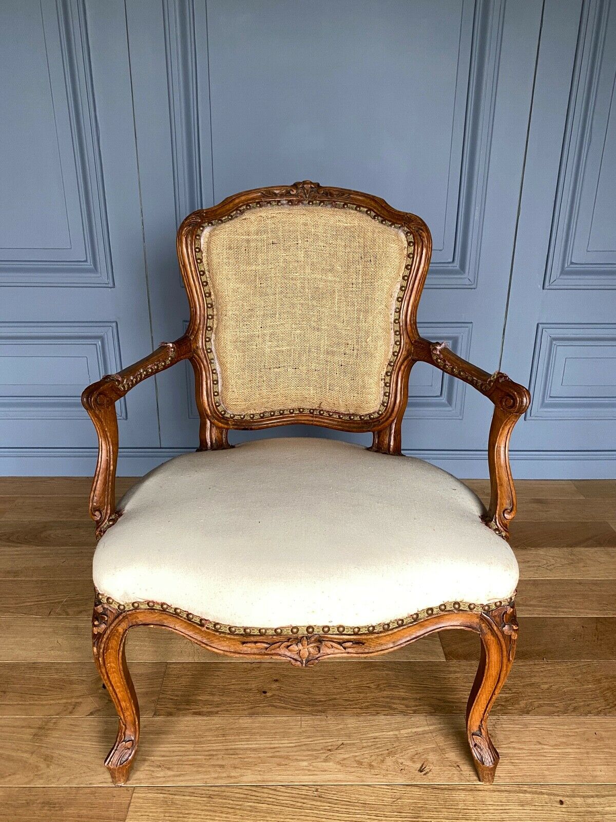 SUITE 4 ARMCHAIRS FRENCH PARIS LOUIS XV ERA STAMP FALCONET
