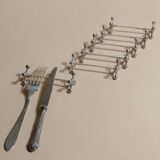 Set of 6 vintage silver-plated knife rests by Berndorf (Germany), 1880s.