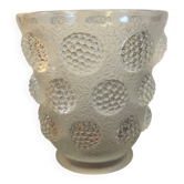 Vase vintage en verre Verlys à cabochons