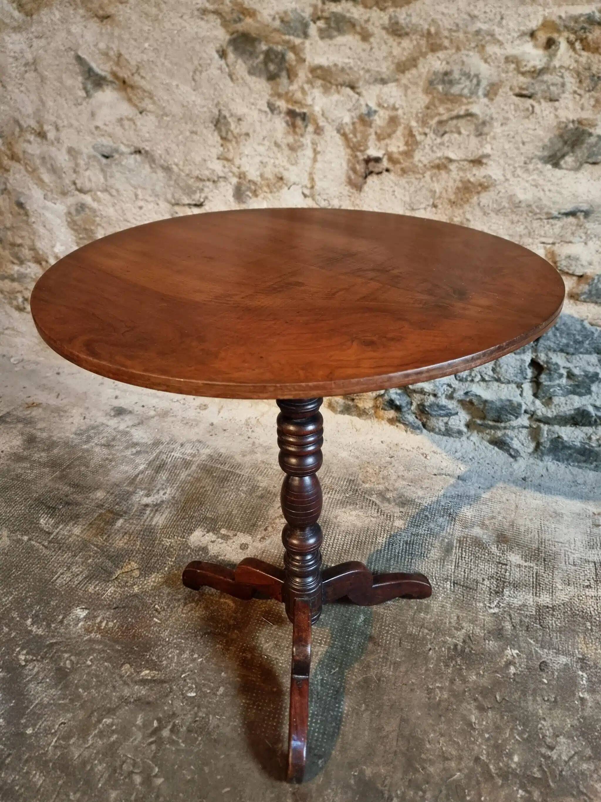 French antique guéridon (pedestal table), 19th century