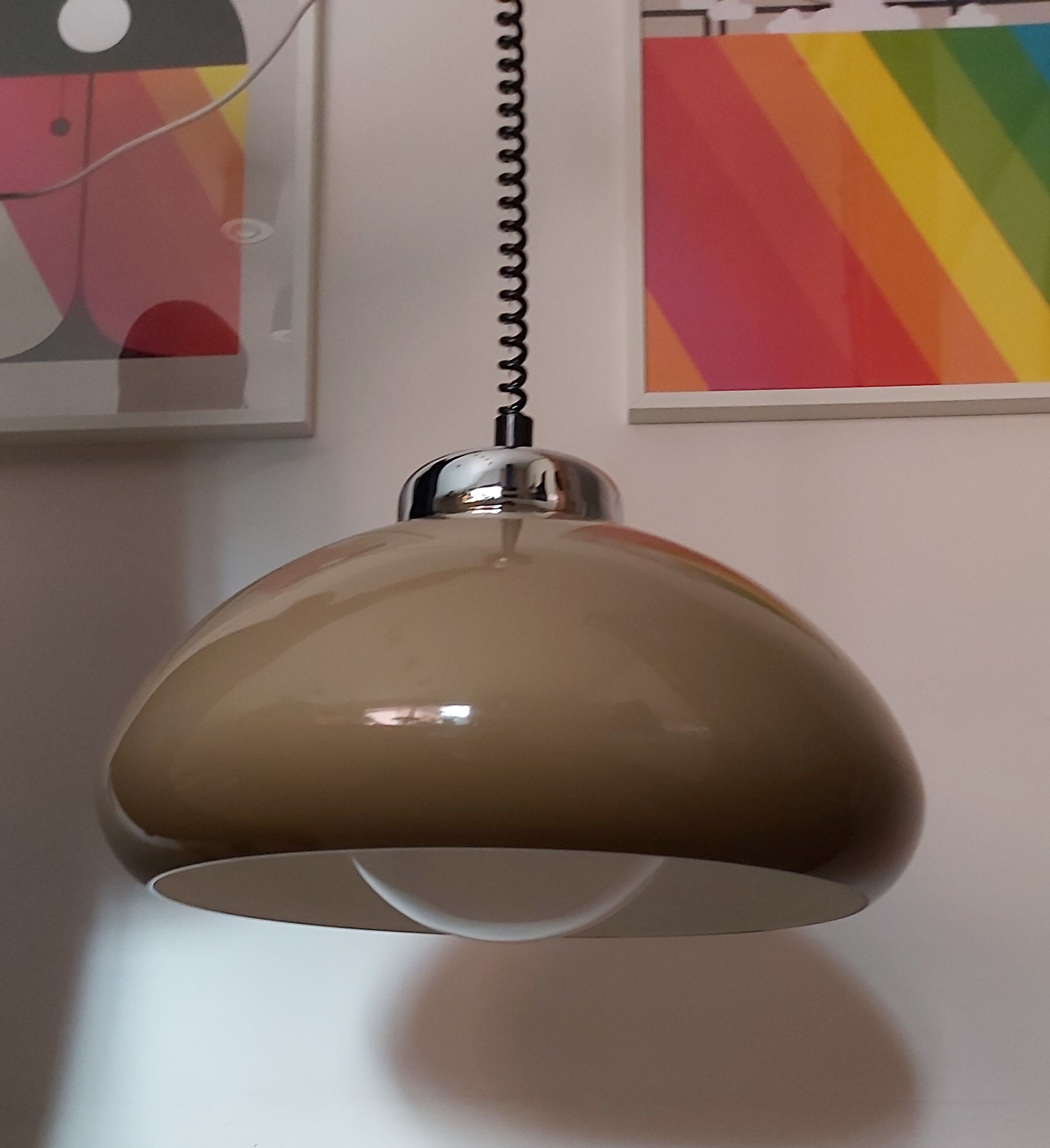 Hanging lamp, designed by Harvey Guzzini, Yugoslavia, 1970s