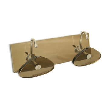 Brown smoked glass coat hook from the 1970s.