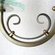 Pair of art deco lacquered metal, brass and glass wall lights