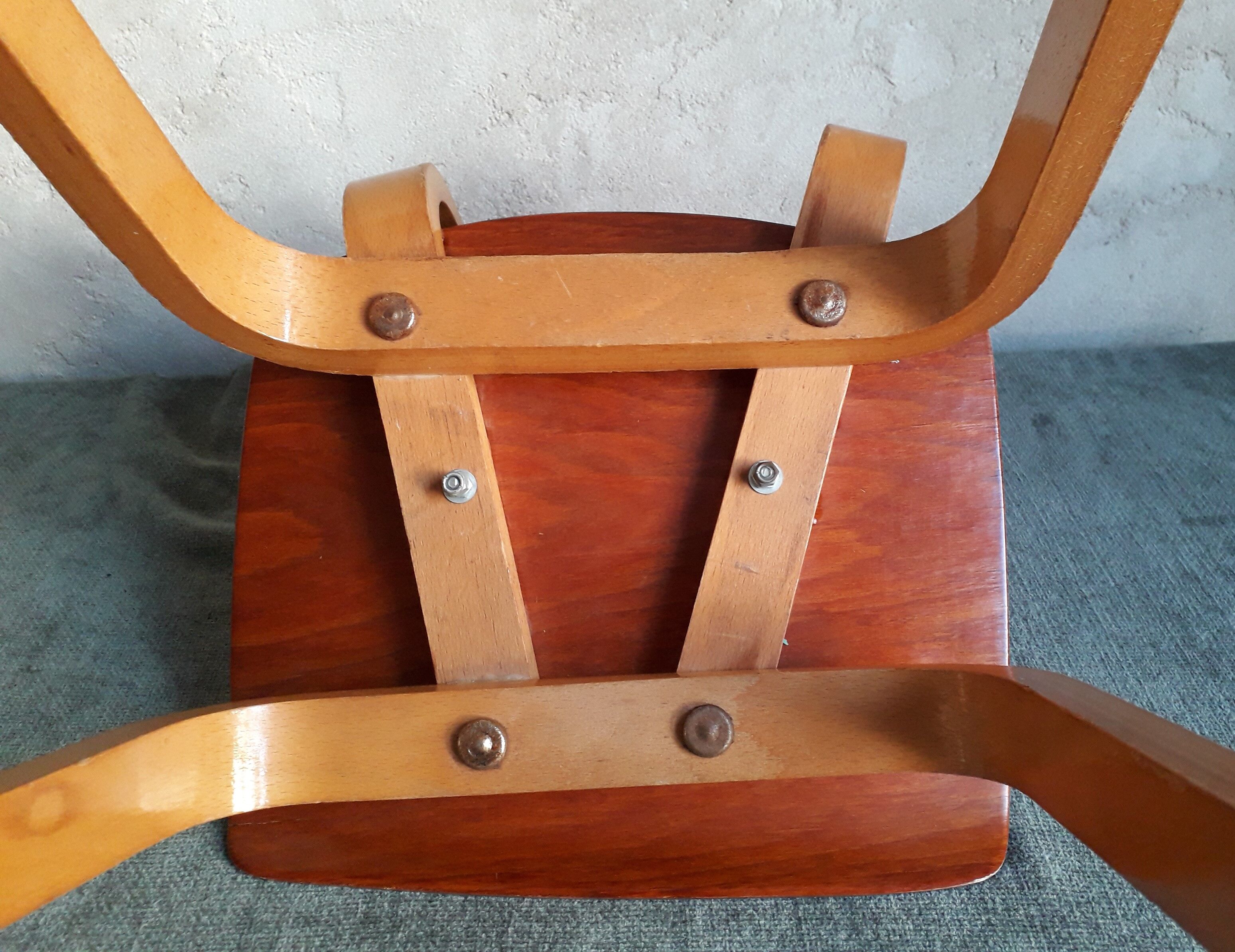 Children's school chair made of vintage wood