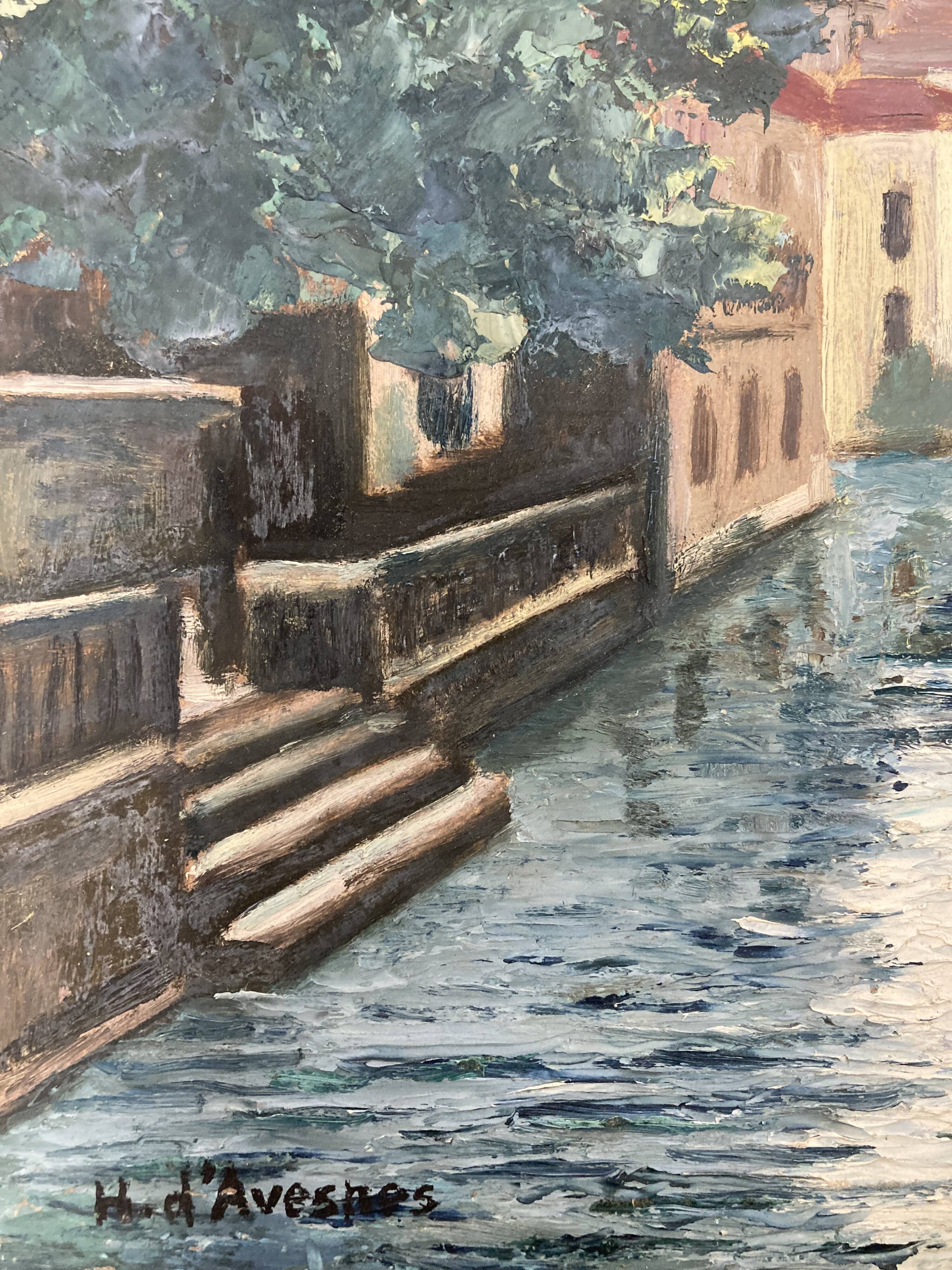 Vintage stream panel oil