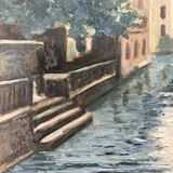 Vintage stream panel oil