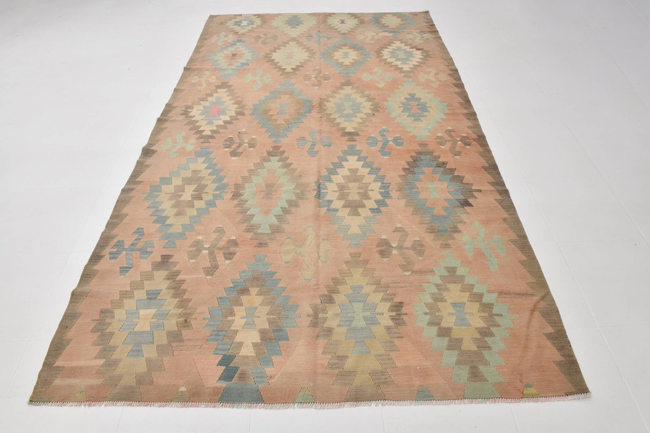 6x10 Kilim Turkish Nomadic Design Kilim Rug, 181x312 Cm