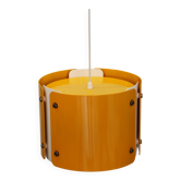 Modern Danish Pendant Lamp: Dark Yellow Metal, 1990s Design