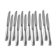 Box of 12 one-piece stainless steel table knives