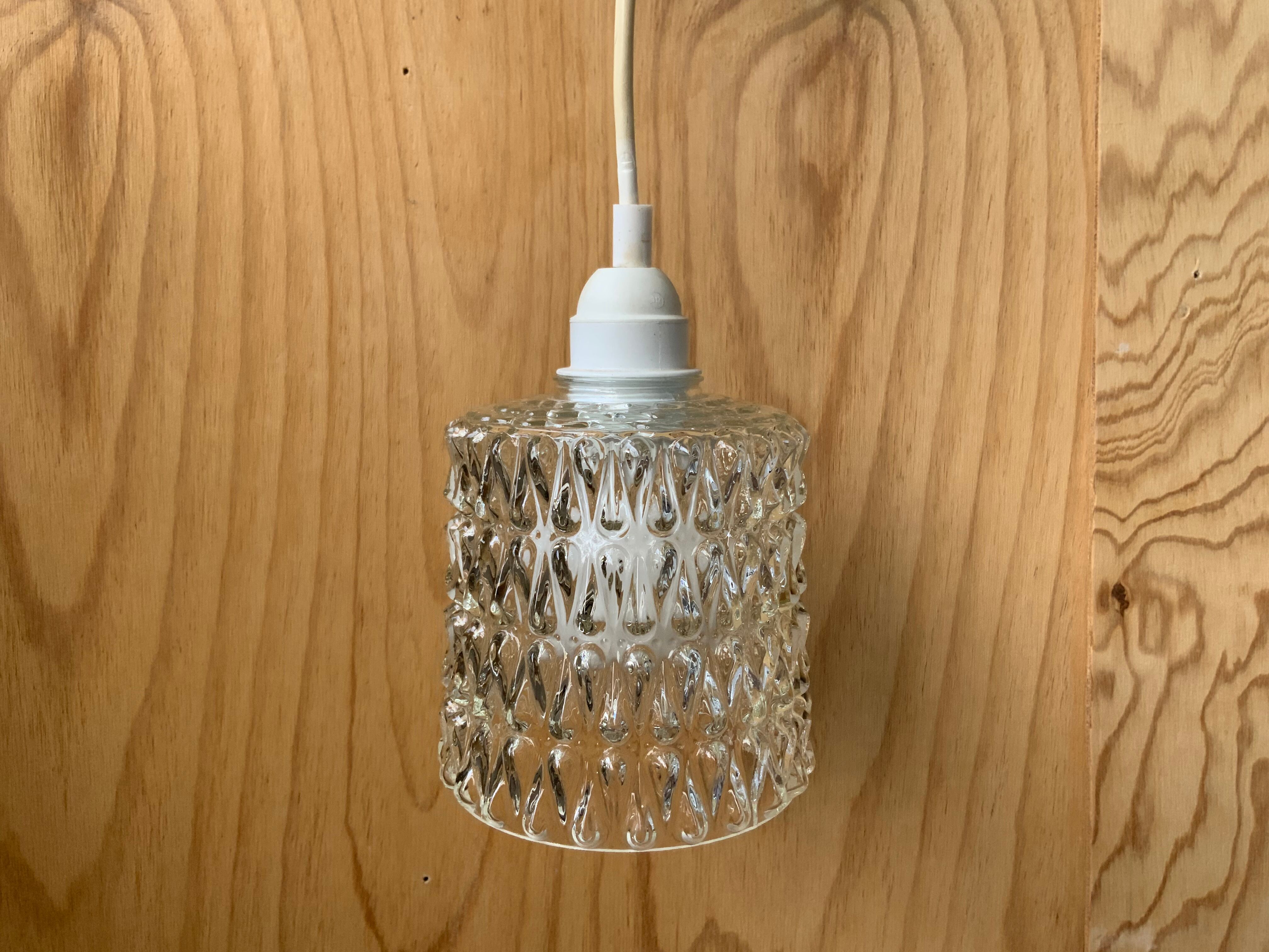 Vintage glass pendant lamp