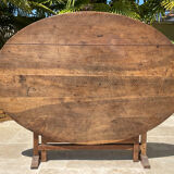 Winegrower's table / tilting table / burgundy walnut table