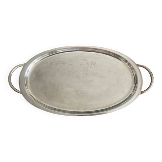 Tray with silver metal handles