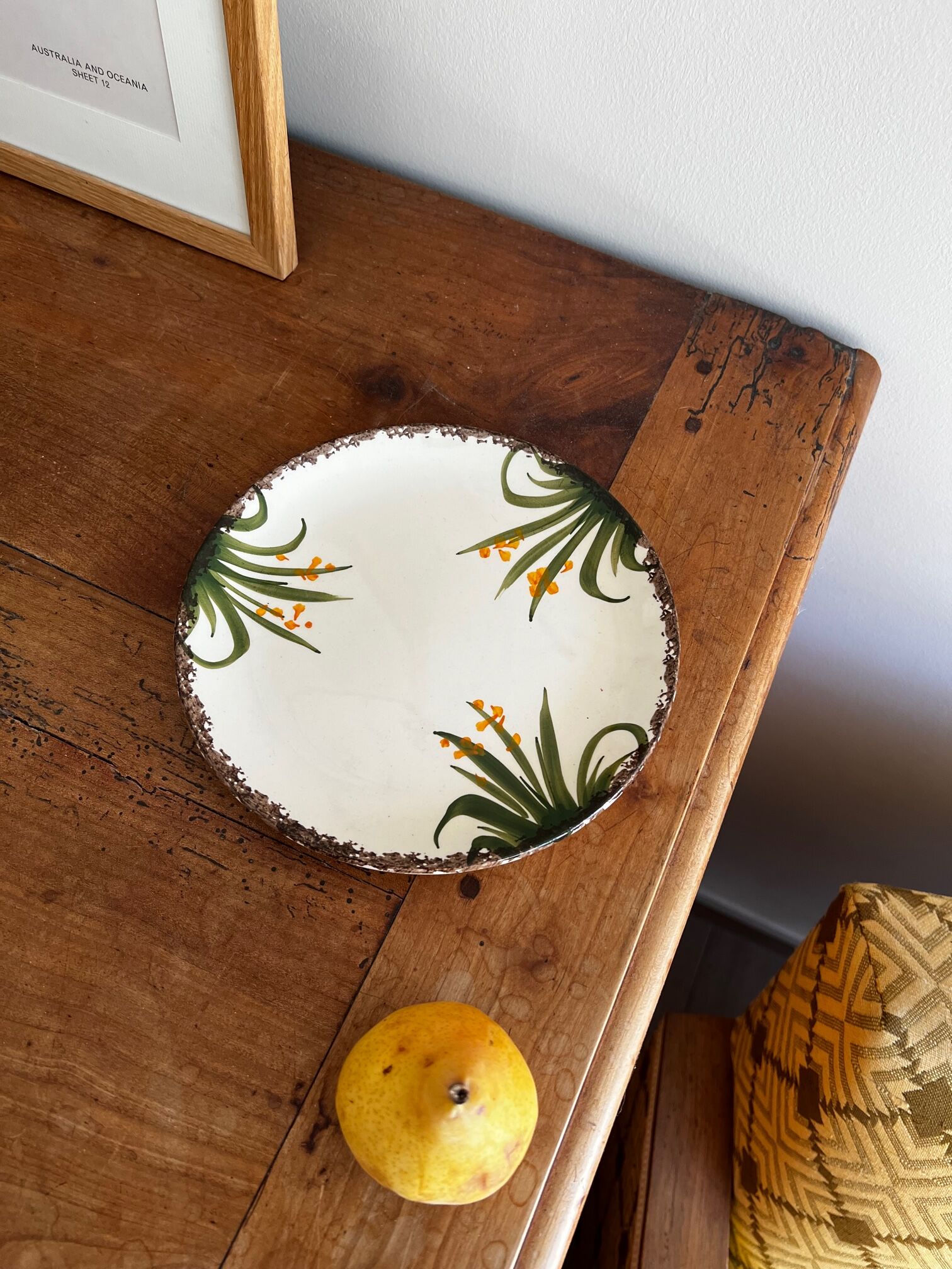 Floral pattern dessert plate