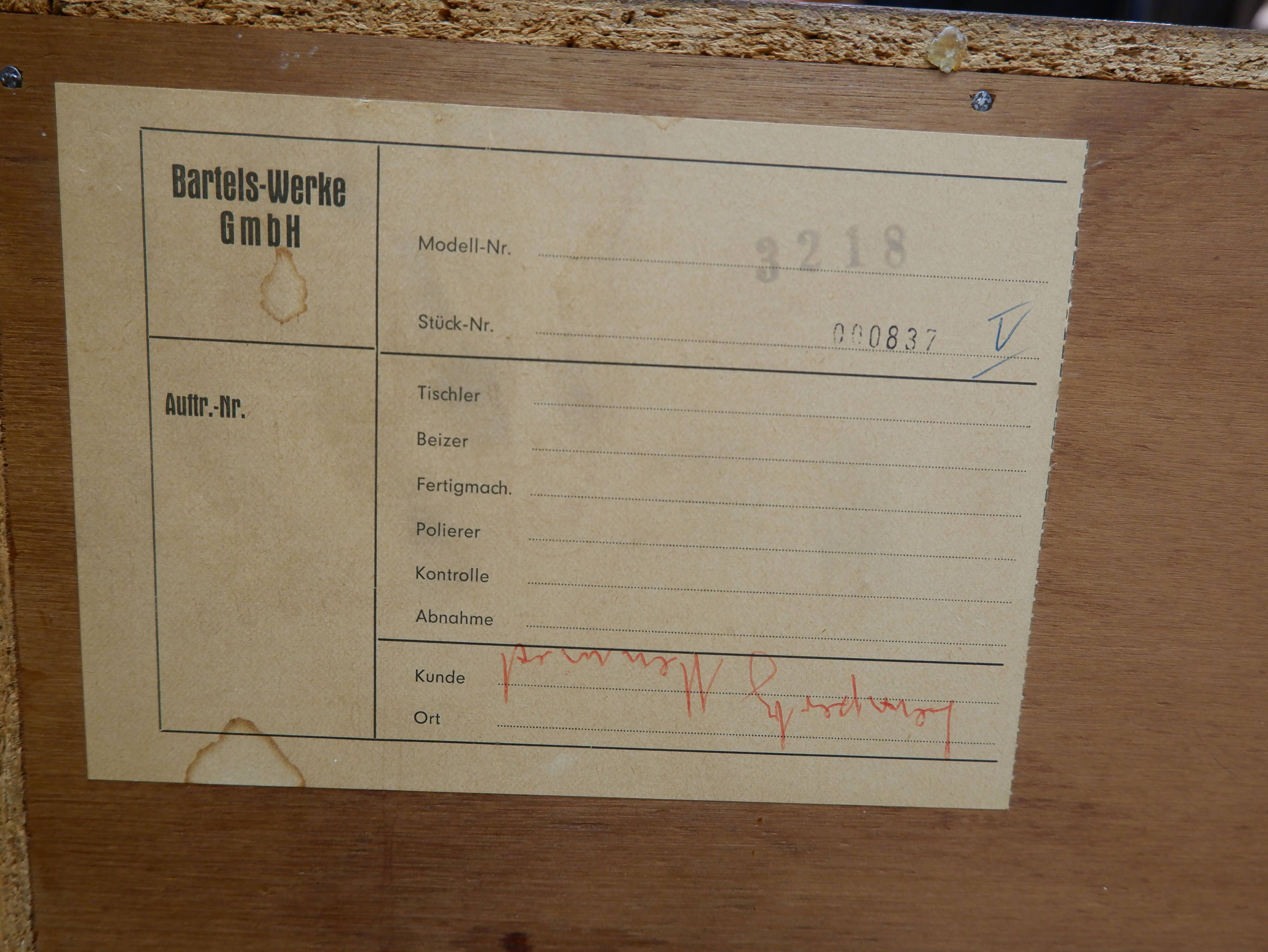 Buffet vintage Bartels, années 1960