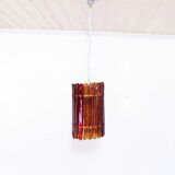 Amber glass pendant lamp