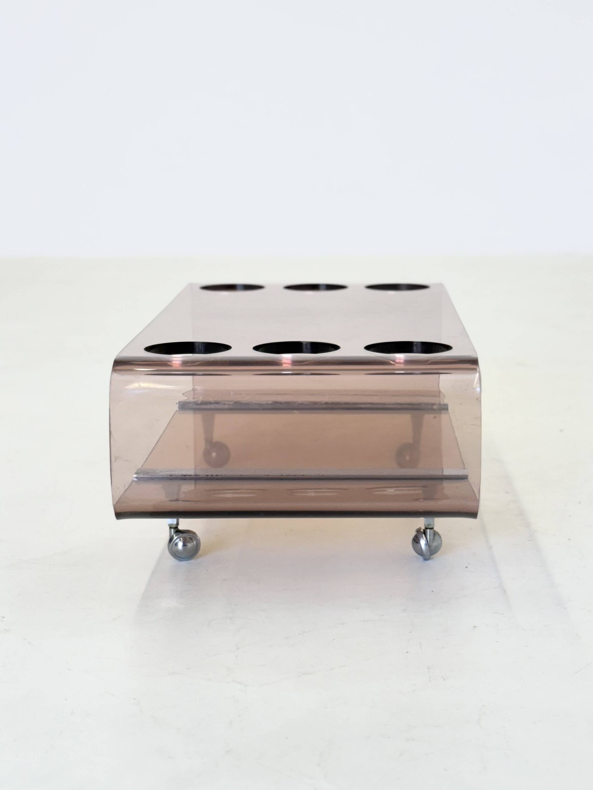 Lucite Bar Cart by Michel Dumas for Roche Bobois