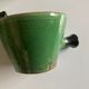 Set of 5 cups in green glazed clay Dieulefit 1960