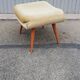 Vintage stool beige fabric