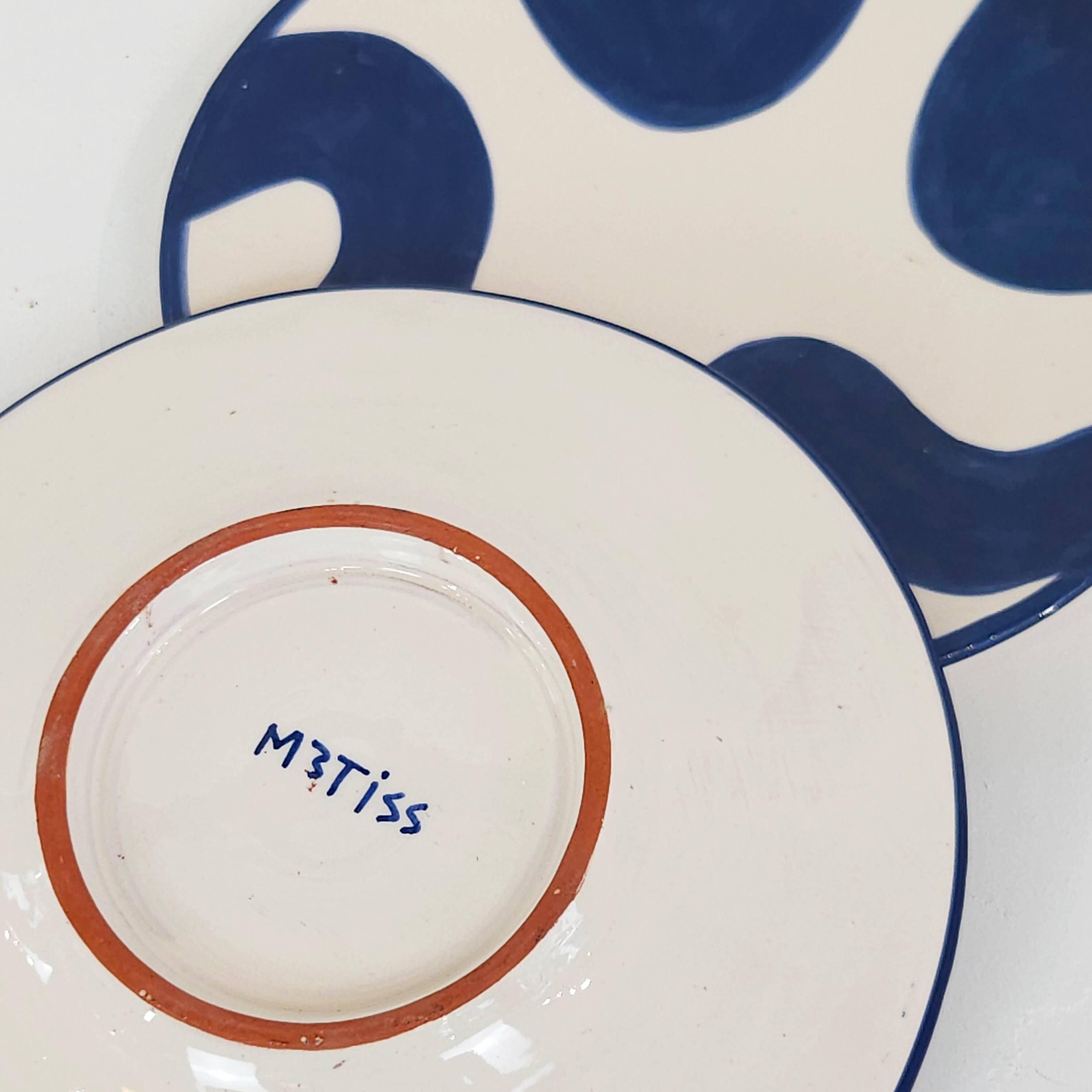 Assiette moyenne - PINCEAU bleu