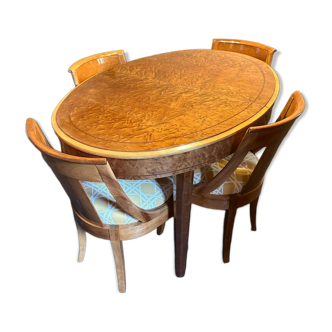 Table et chaises de salle à manger Art déco