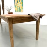 XXL solid walnut table with tapered legs