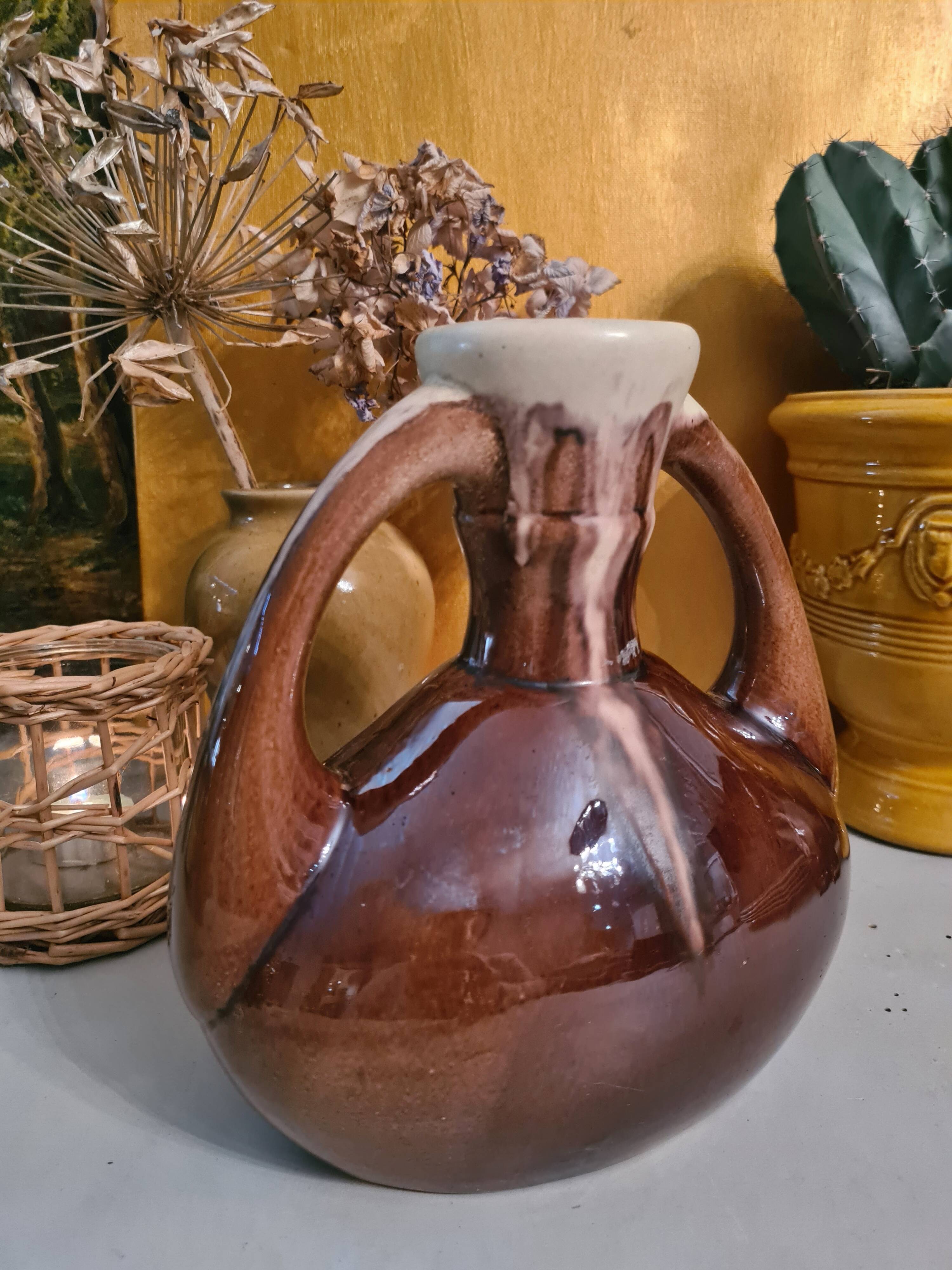 Ceramic vase amphora gustave de bruyn lille fives art new model 1498
