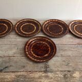 Series of 5 dessert plates