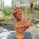 Cast iron bust of a 19th century roman woman